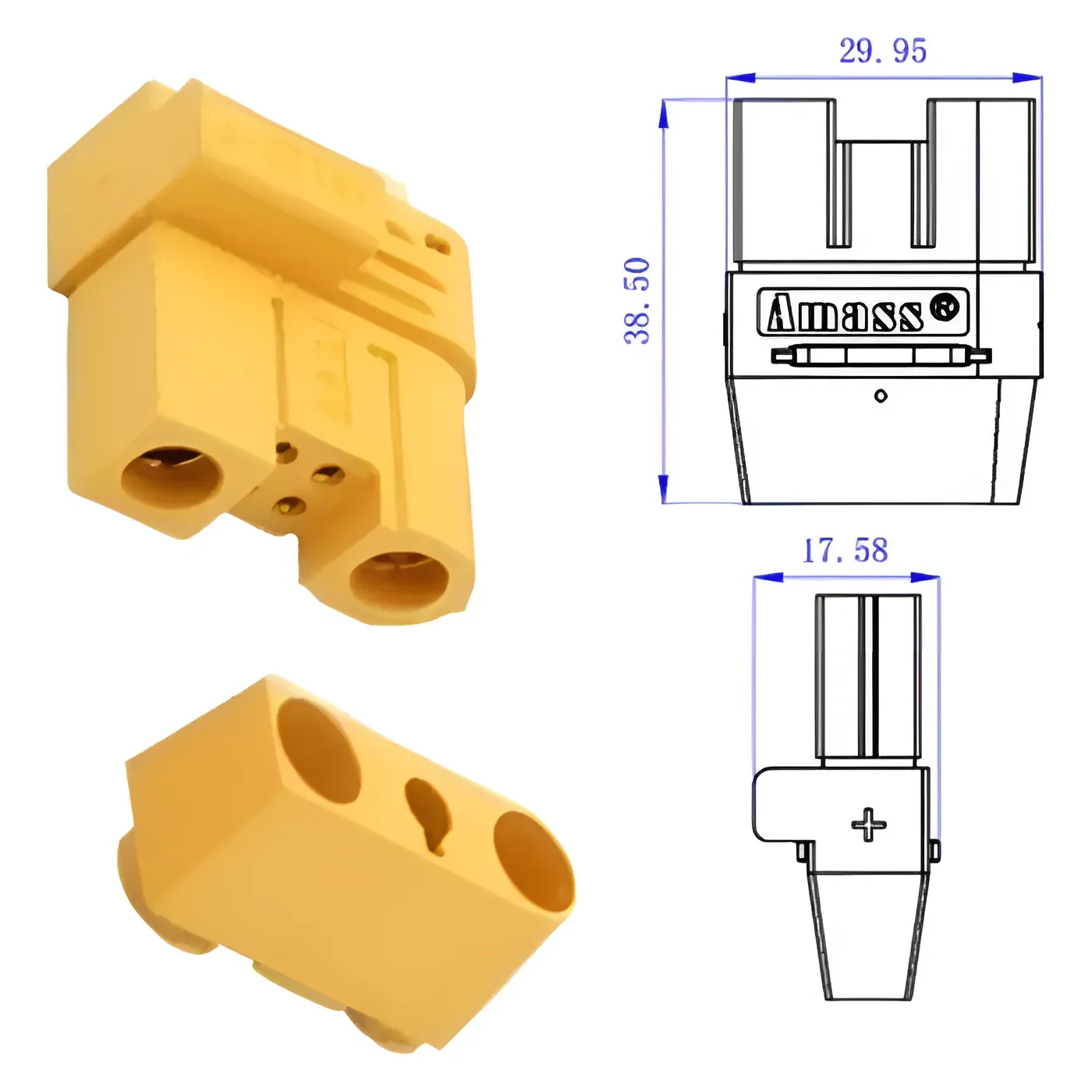 Amass AS120(2+4) Smart Battery Connector