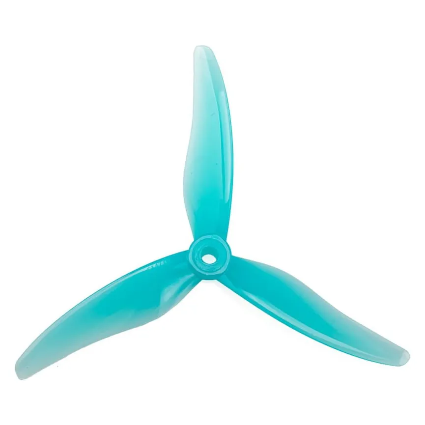 Gemfan Hurricane 51477 3-Blade Propeller (Set of 4) — Color: Clear Blue