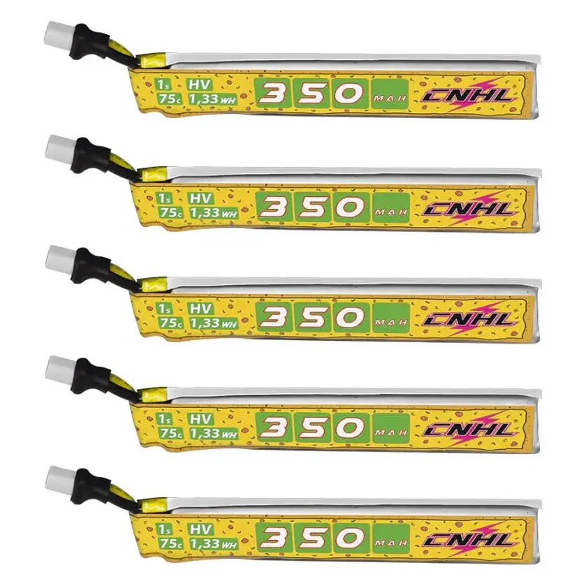 CNHL Speedy Pizza 350mAh 1S 75C HV LiPo Battery BT2.0 (5pcs)