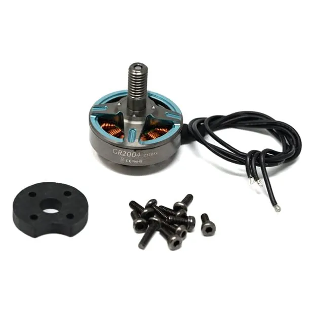 GEPRC GR2004 2150KV motor with M5 threaded shaft and mounting screws