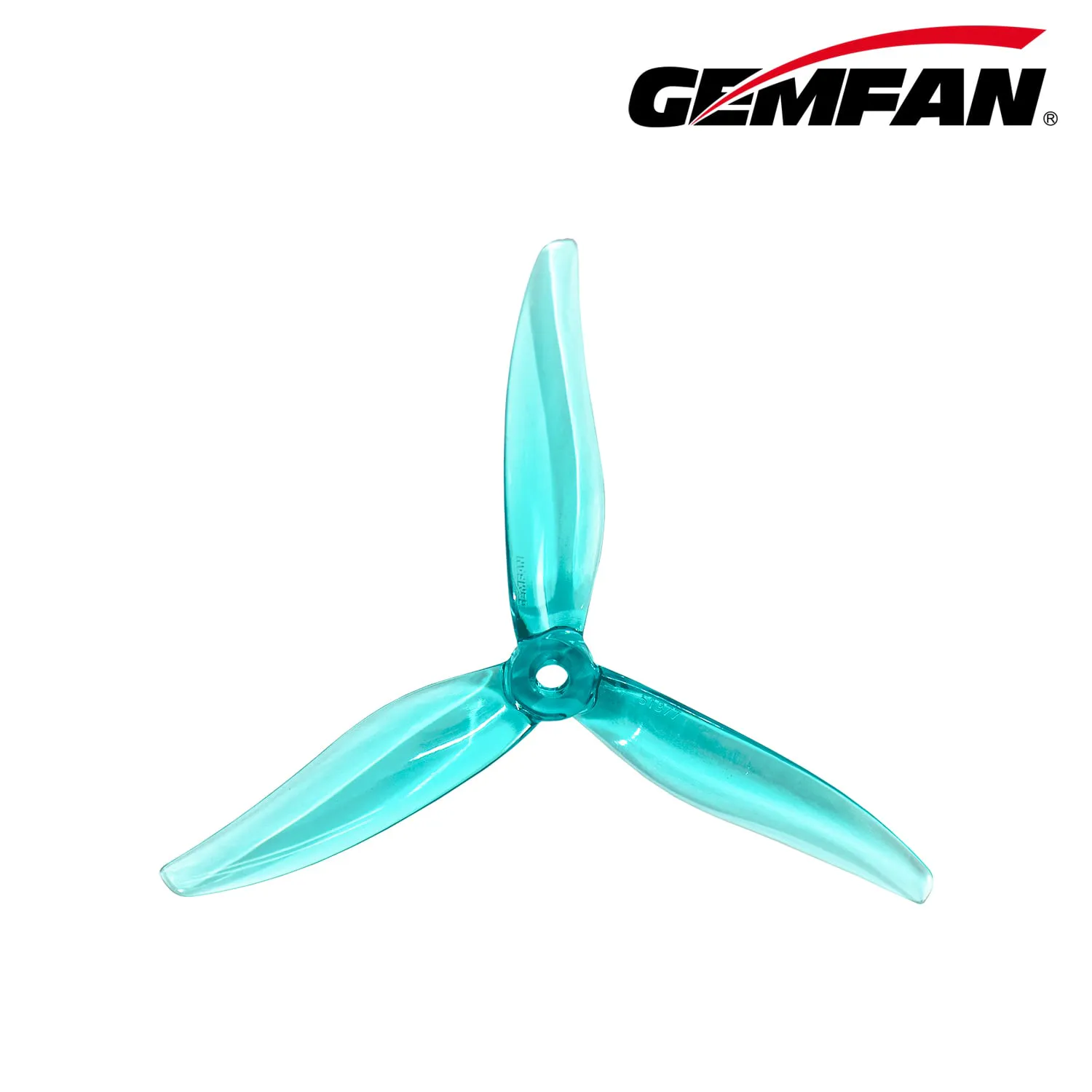 Gemfan Hurricane MAX 51377 3-Blade Propeller (Set of 4 — 2CW+2CCW) — Color: Transparent Cyan