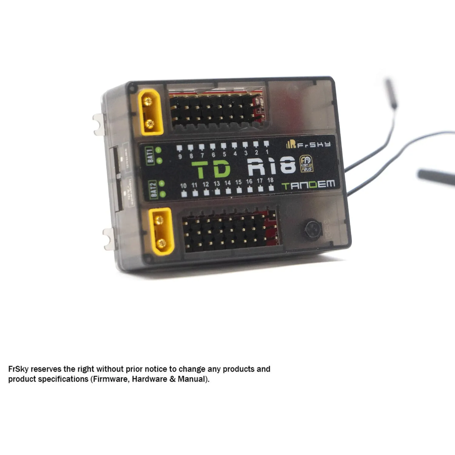 FrSky TD R18 18CH Dual-Band Receiver (2.4GHz/900MHz)