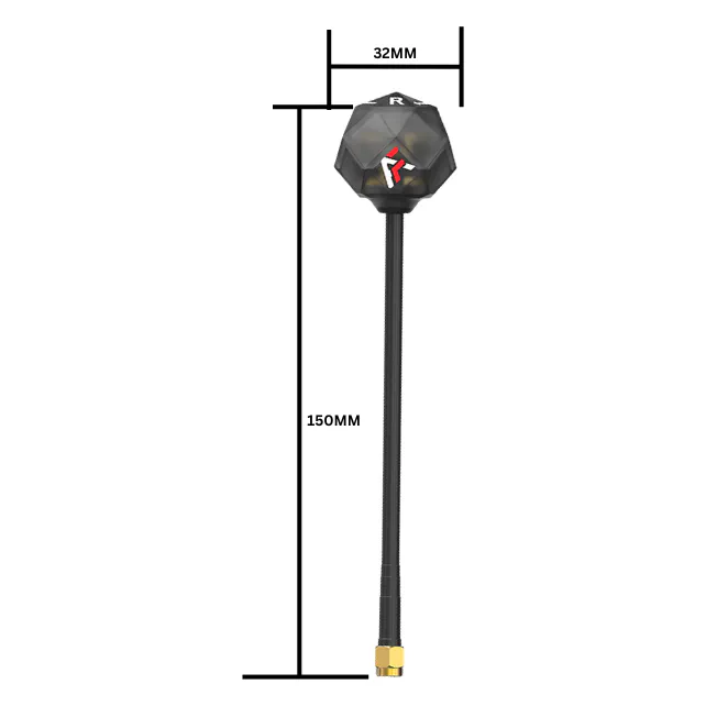 AxisFlying Prism V2 Max 5.8GHz High-Gain RHCP Antenna (SMA, 150mm)