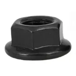 M3 Black 304 Stainless Steel Flange Nut (Pack of 10)