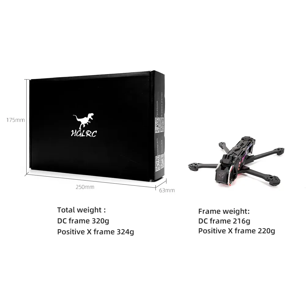 HGLRC Nblade MAX 5-Inch True X / DC FPV Frame