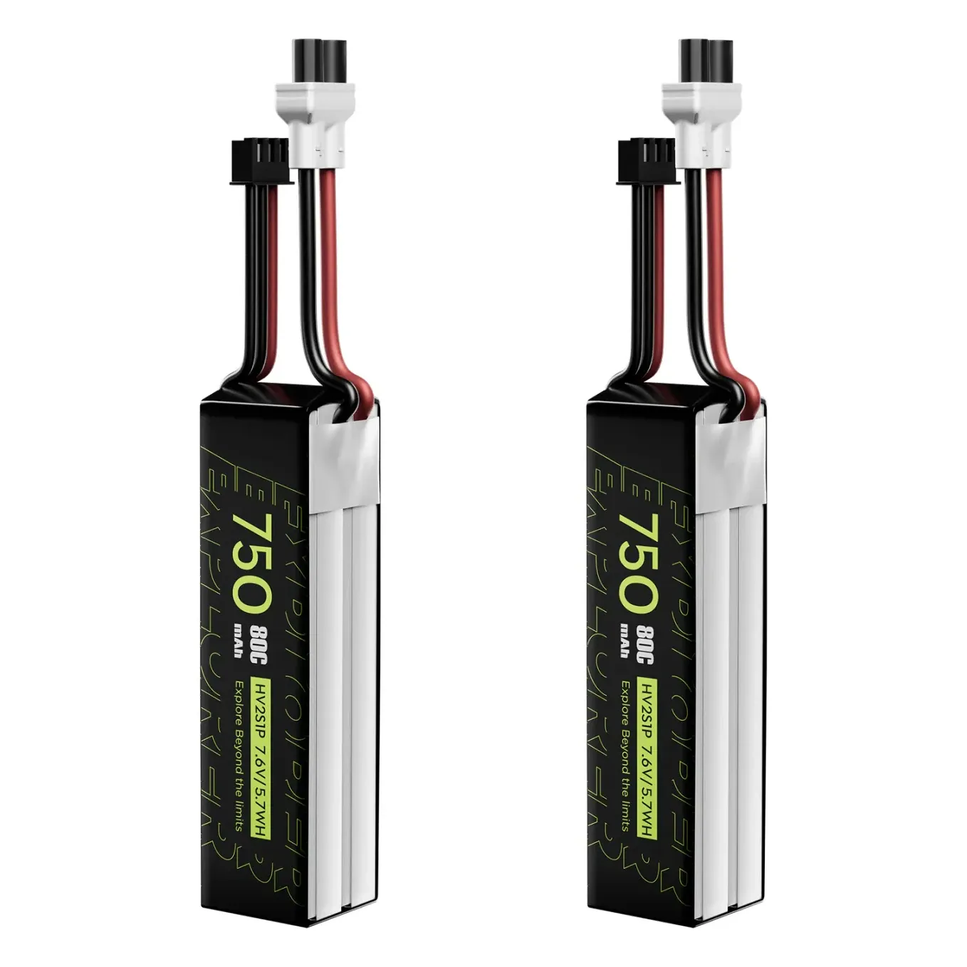 Flywoo Explorer 750mAh LiHV 2S 80C Battery (Flywoo XT30UP, 2-Pack)
