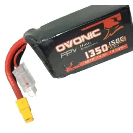 OVONIC 1350mAh 150C 4S1P LiPo Battery with XT60 Plug