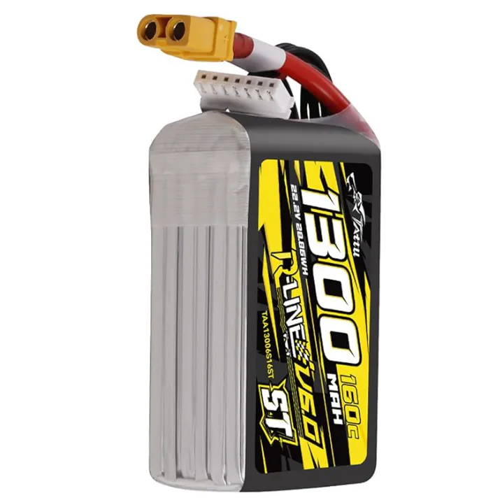 Tattu R-Line V6.0 1300mAh 6S 160C LiPo Battery Pack (XT60)