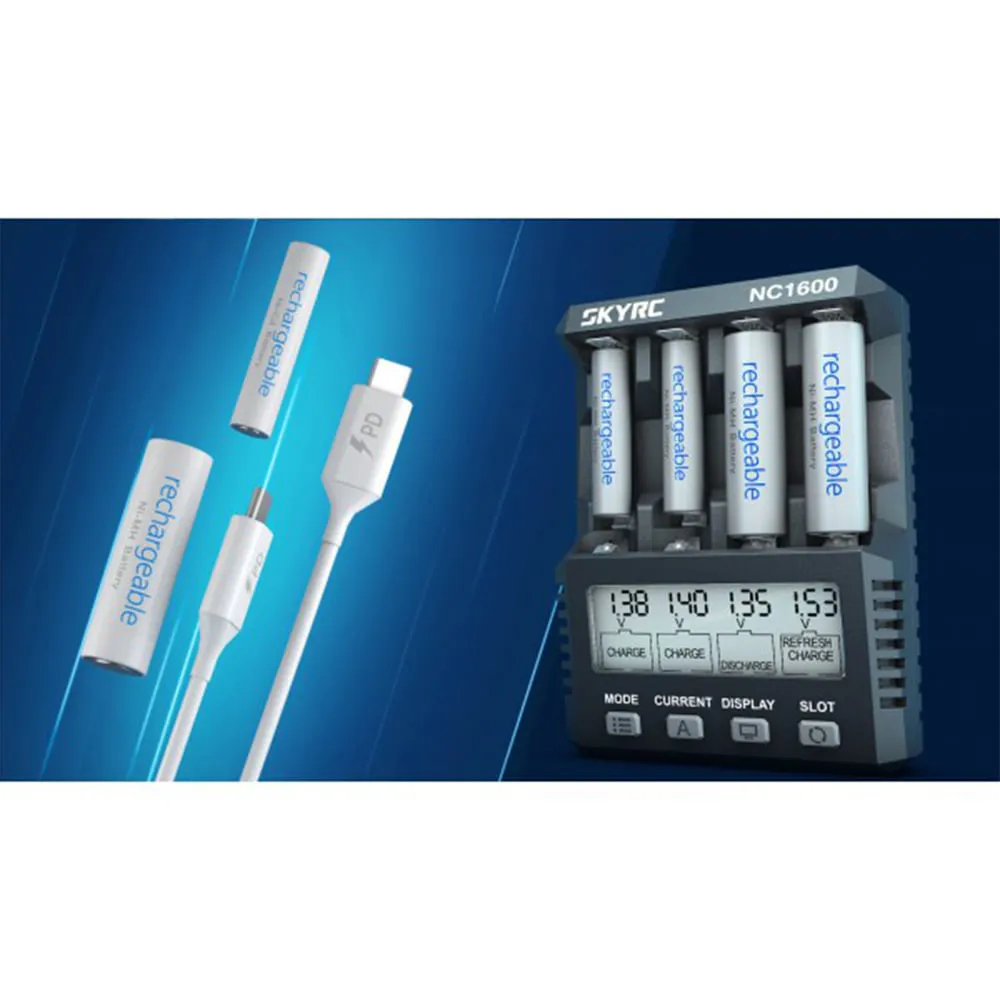SkyRC NC1600 Smart 4-Slot AA/AAA Charger and Analyzer