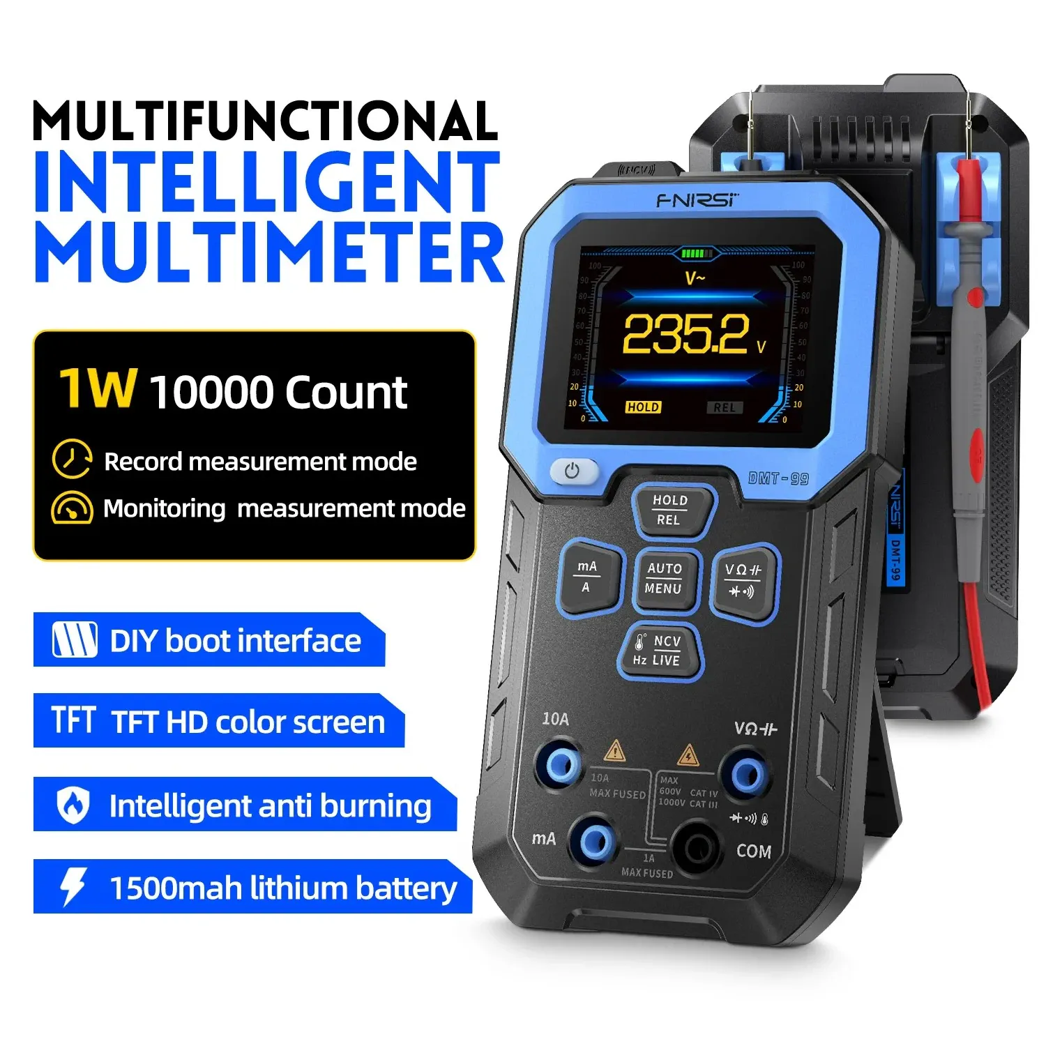 FNIRSI DMT-99 Intelligent Color Screen Digital Multimeter