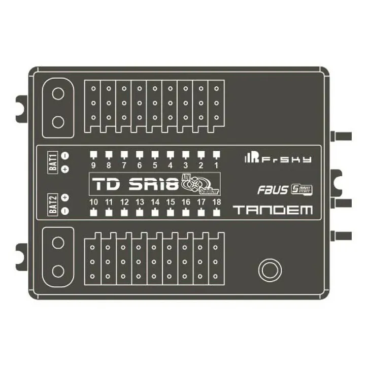 FrSky TD SR18 2.4GHz/900MHz Dual-Band Tandem Receiver