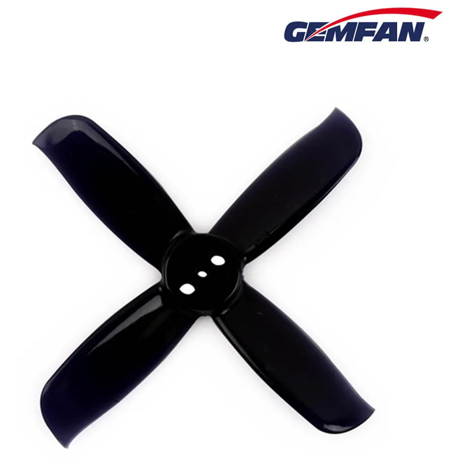 Gemfan Hulkie 2036 DP 4-Blade Propeller (Set of 8 — 4CW+4CCW) — Color: Black