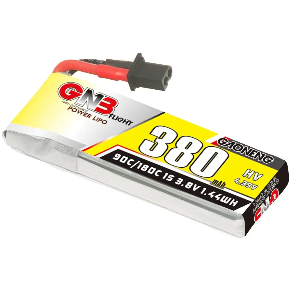 GAONENG GNB LiHV 1S 3.8V 380mAh 90C Battery (A30, Cabled)