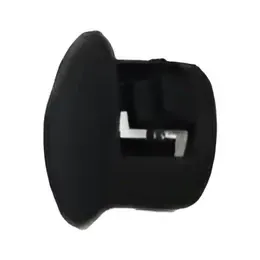 Naide Black Rubber Hole Button Plug