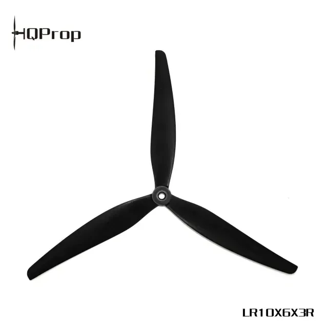 HQProp LR10×6×3 Propeller — Black Glass Fiber Reinforced Nylon (2CW+2CCW)
