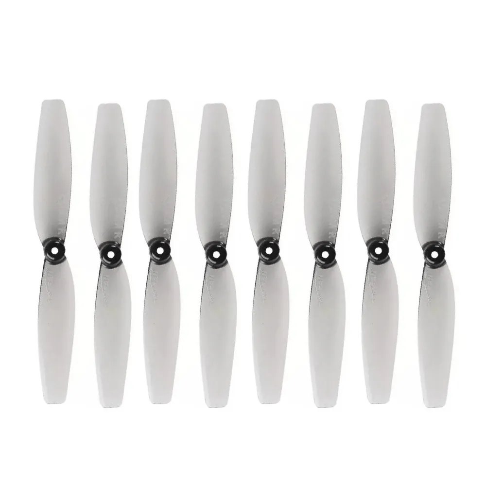 Gemfan 65mm Micro Propellers (1.5mm Shaft, Set of 8) (4CW+4CCW) — Color: Clear Grey / Shaft: 1.5mm