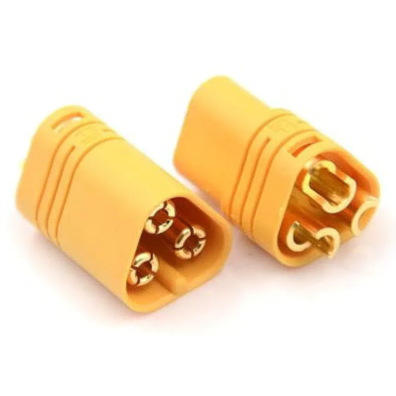 MT60 3.5mm 3-Pole Motor/ESC Bullet Connector Set (Male + Female)