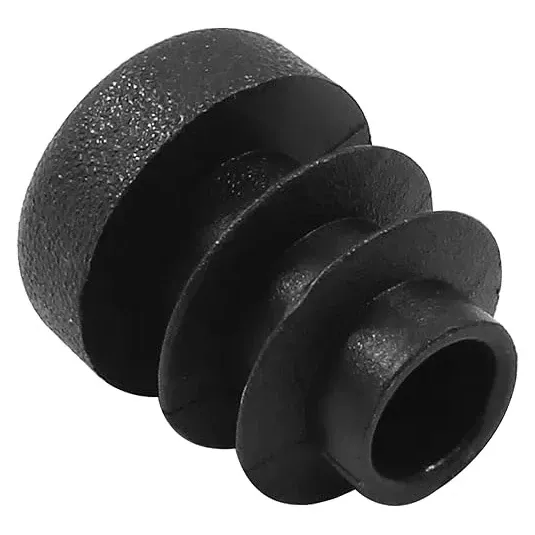Black Plastic End Cap for Round Tubes
