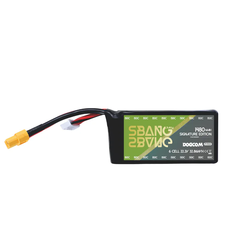 DOGCOM 1480mAh 6S SBANG LiPo (XT60) — C Rating: 150C