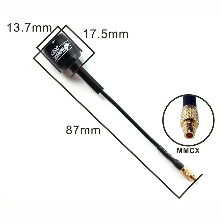 HGLRC Mini Hammer Antenna 2.5dBi 5.8G SMA/MMCX/UFL