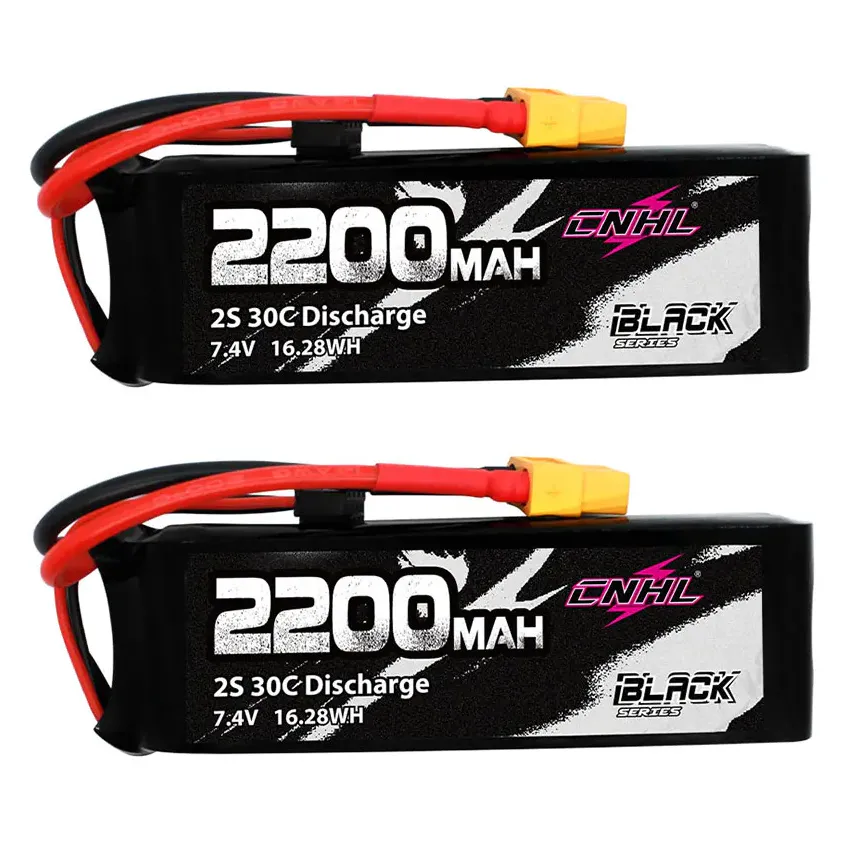 CNHL Black Series 2200mAh 2S 7.4V 30C LiPo Battery (XT60)