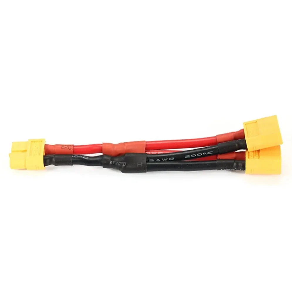 Amass XT60 Parallel Connector 1 Female to 2 Male, 14AWG