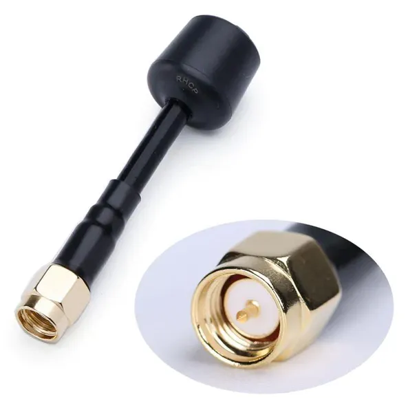 Mini Lollipop 5.8G RHCP FPV Antenna 60mm SMA (Black)