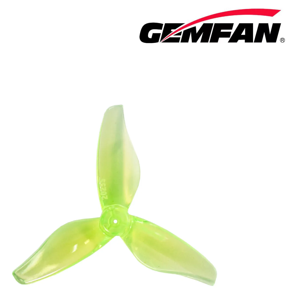 Gemfan Hurricane 2023S 3-Blade Propeller (Set of 8 — 4CW+4CCW) Clear Grey