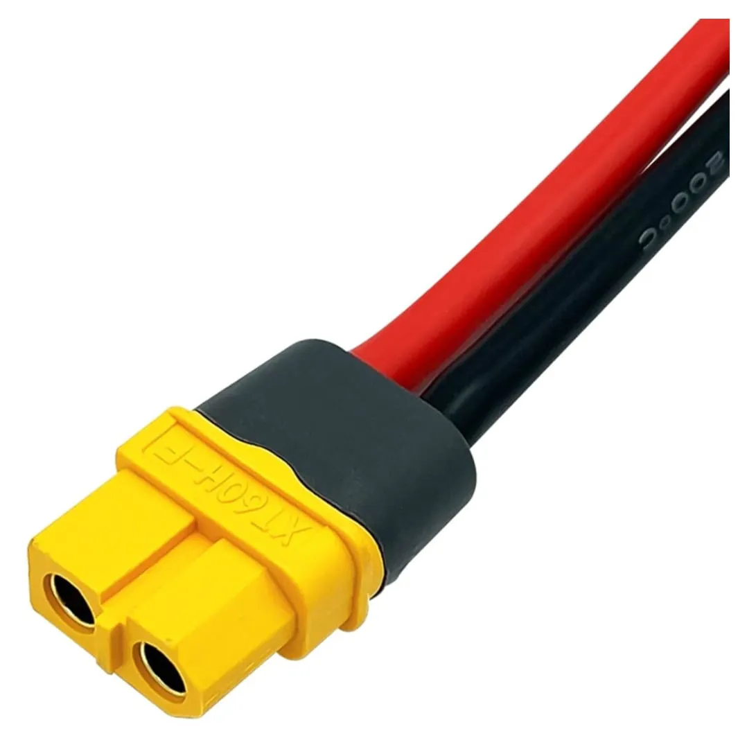 Silicone XT60 Female Connector w/ 12AWG 10cm Power Cable