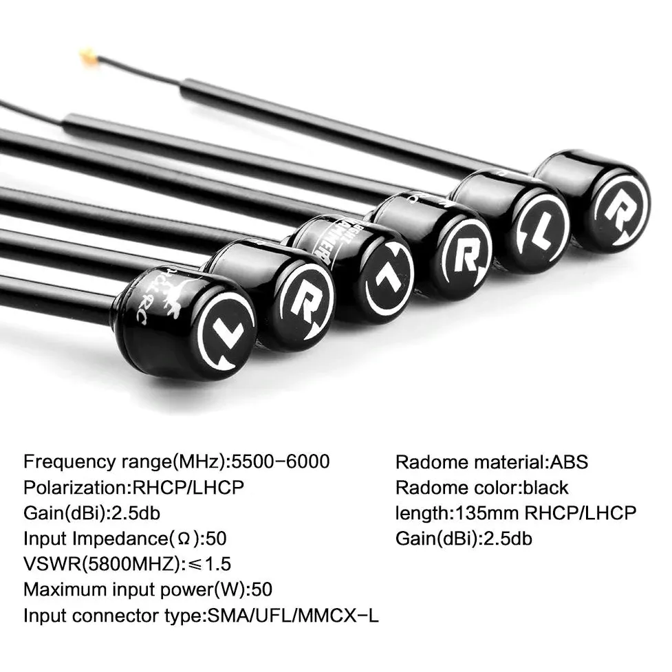HGLRC Long Range Hammer Mini 5.8GHz 2.5dBi Antenna (LHCP)