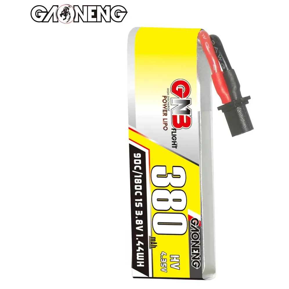 GAONENG GNB LiHV 1S 3.8V 380mAh 90C Battery (A30, Cabled)