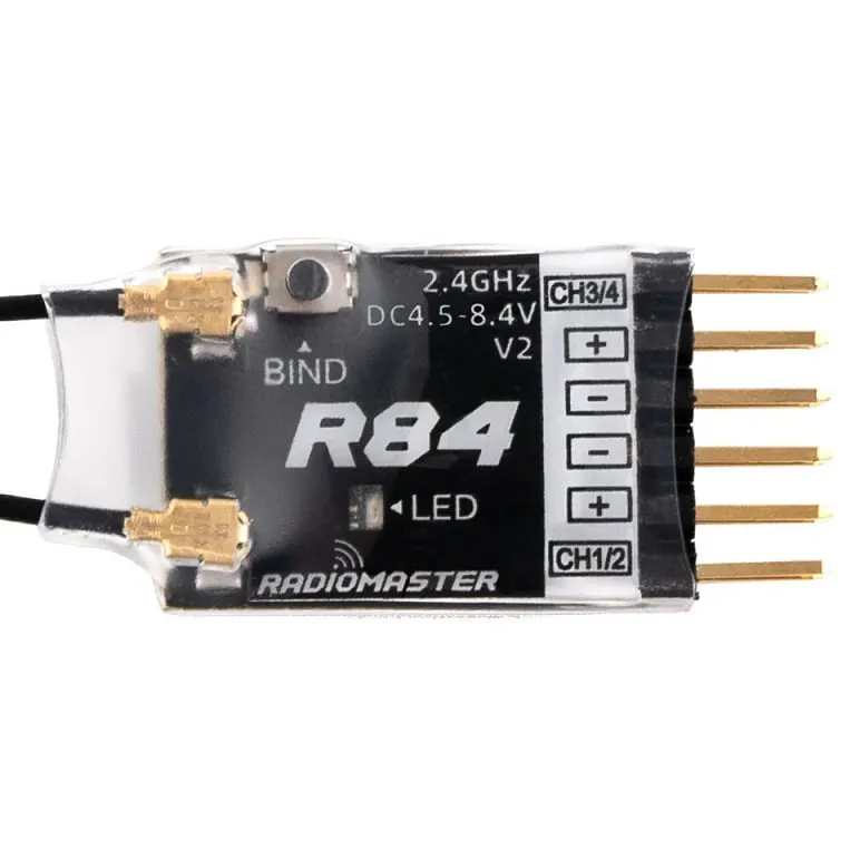 RadioMaster R84 V2 4CH PWM Receiver (D8/D16/SFHSS)
