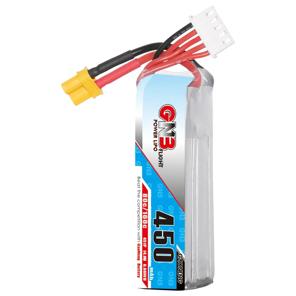 GAONENG GNB 450mAh 4S 80C XT30 LiPo Battery (Long)