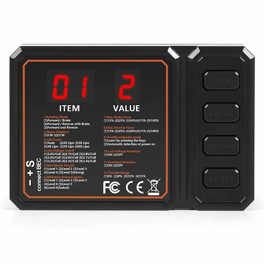 ESC Programming Card for WSDT-60A Brushless ESC