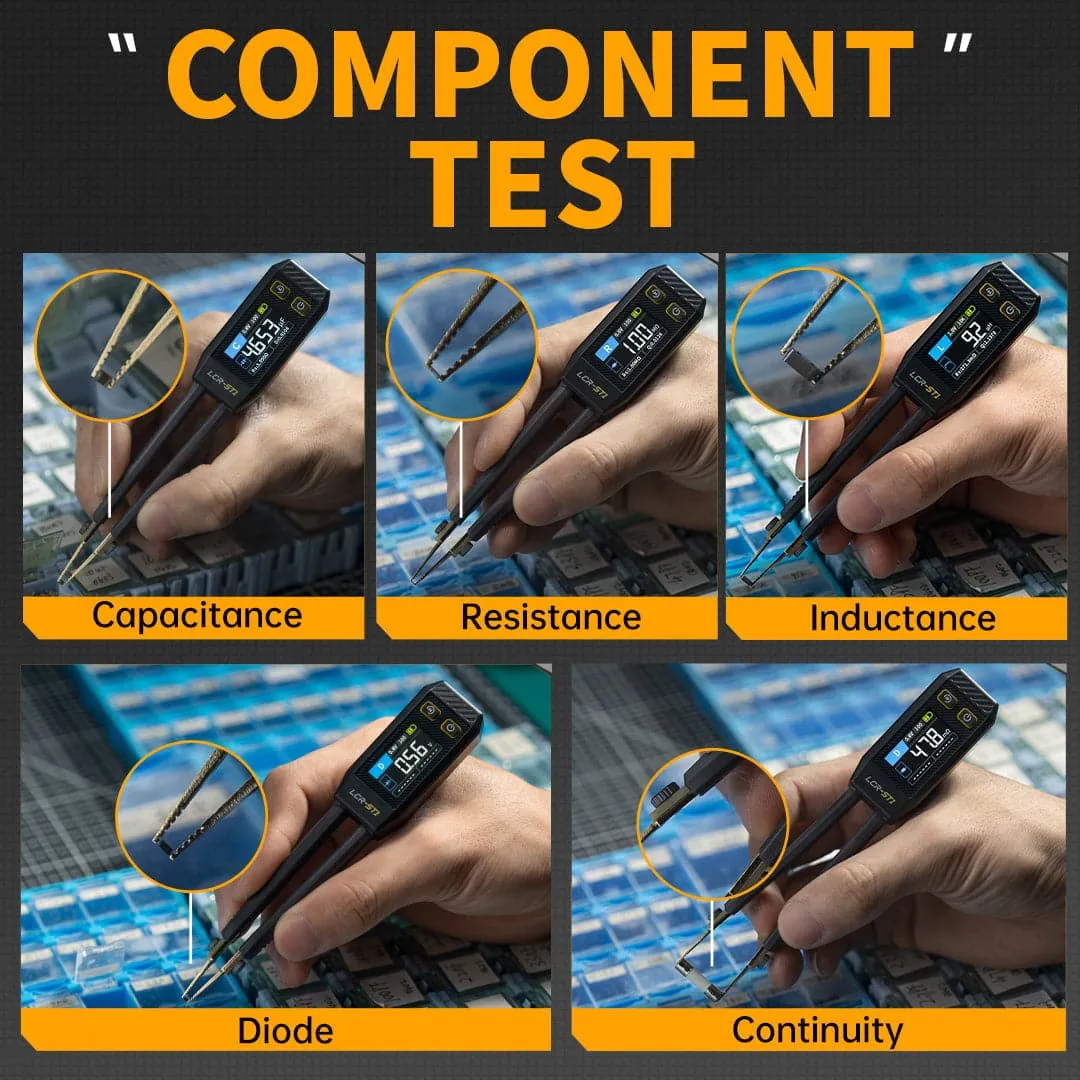 FNIRSI LCR-ST1 Mini Smart Digital Tweezer (LCR/SMD/ESR Tester)