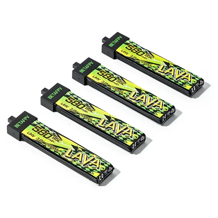 BetaFPV LAVA II 1S 580mAh 95C LiHV Battery BT2.0 (4PCS)