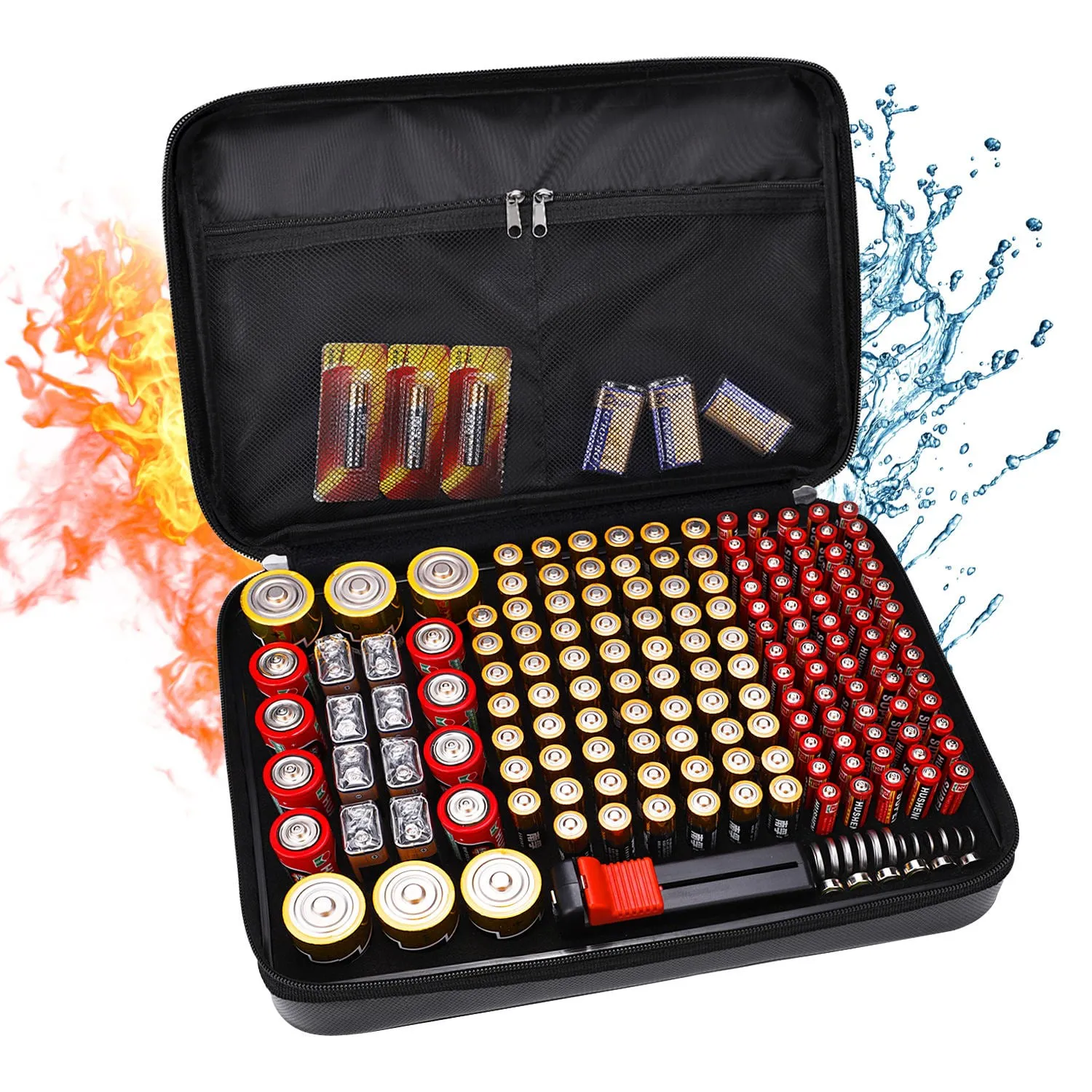 Battery Vault Fireproof Storage Box with BT-168 Tester