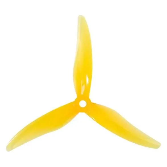 Gemfan Hurricane 51477 3-Blade Propeller (Set of 4) — Color: Clear Yellow