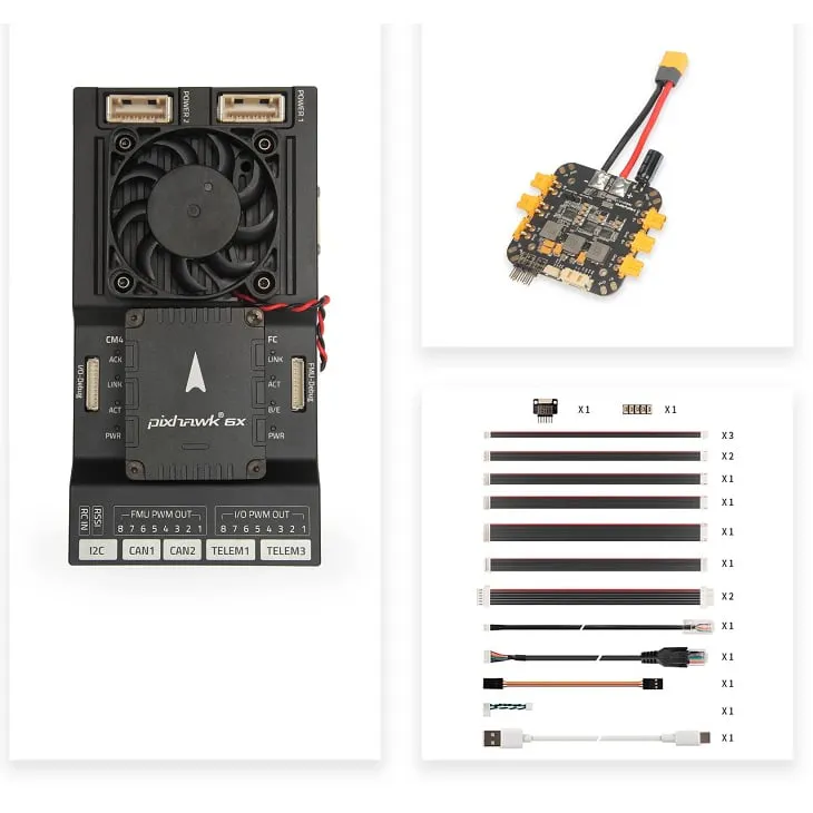 Holybro RPi CM4 Baseboard + Pixhawk 6X + PM03D