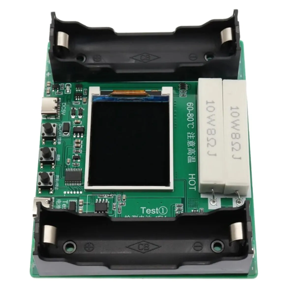 18650 Li-Ion Battery Capacity Tester 1-Channel Type-C Auto Charge Discharge