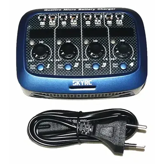 SkyRC Quattro Micro 4x1cell LiPo Charger, 4x4W AC/DC