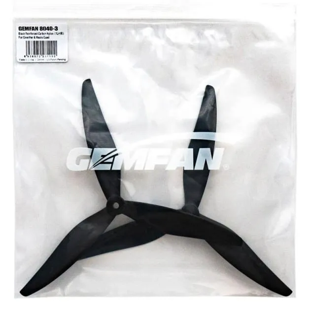 Gemfan CL Cinelifter 8040 Reinforced Carbon Nylon Propeller (Set of 2 — 1CW+1CCW)