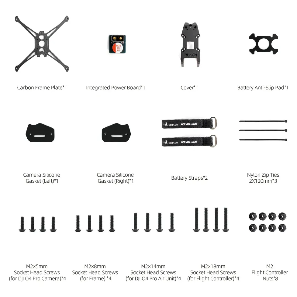 HGLRC Rekon 5 Lite Frame Kit