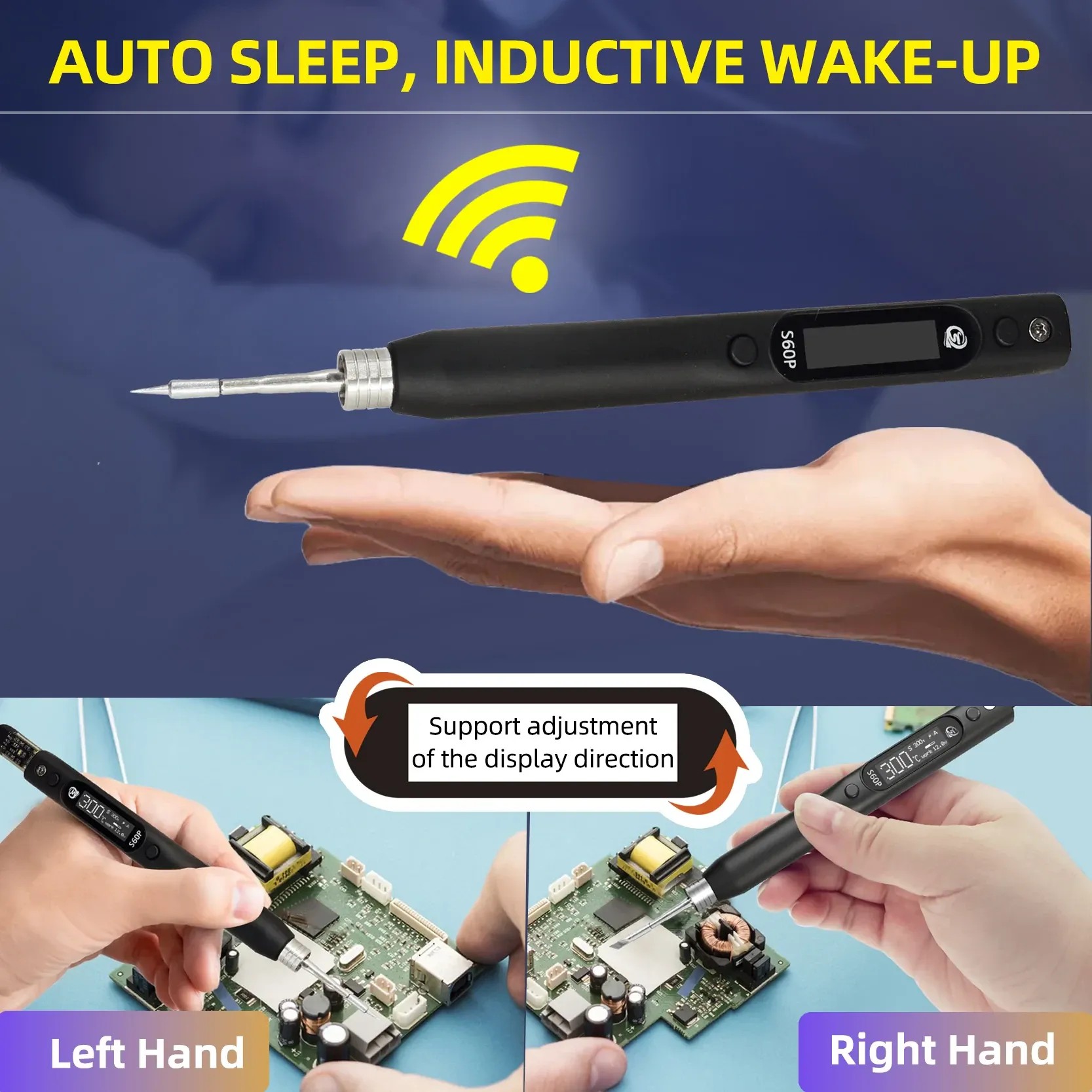 SEQURE S60P Nano Electric Soldering Iron Kit (Upgraded)