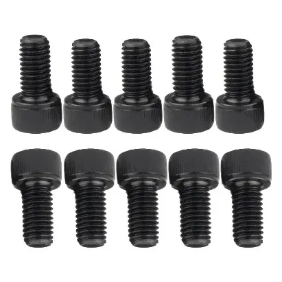 M3 Black 304 Stainless Steel Round Head Hex Socket Screws (Pack of 10)