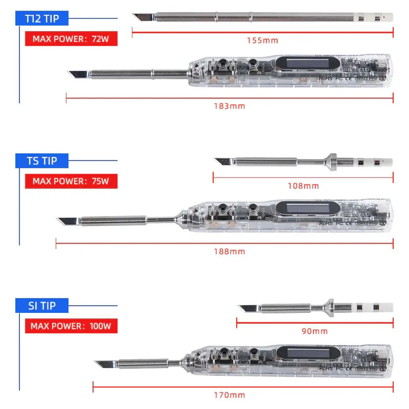 SEQURE SI Soldering Iron Tips (100W, Antioxidant)