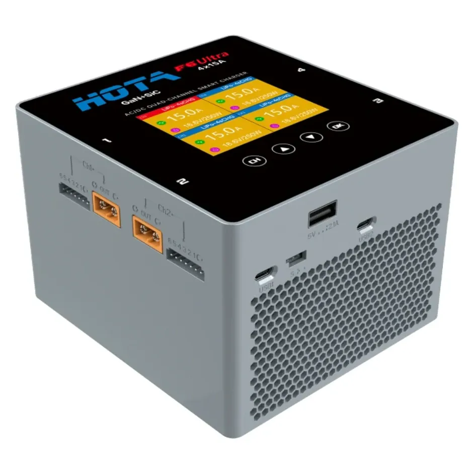 HOTA F6 Ultra Quad-Channel AC/DC Smart Charger (GaN)