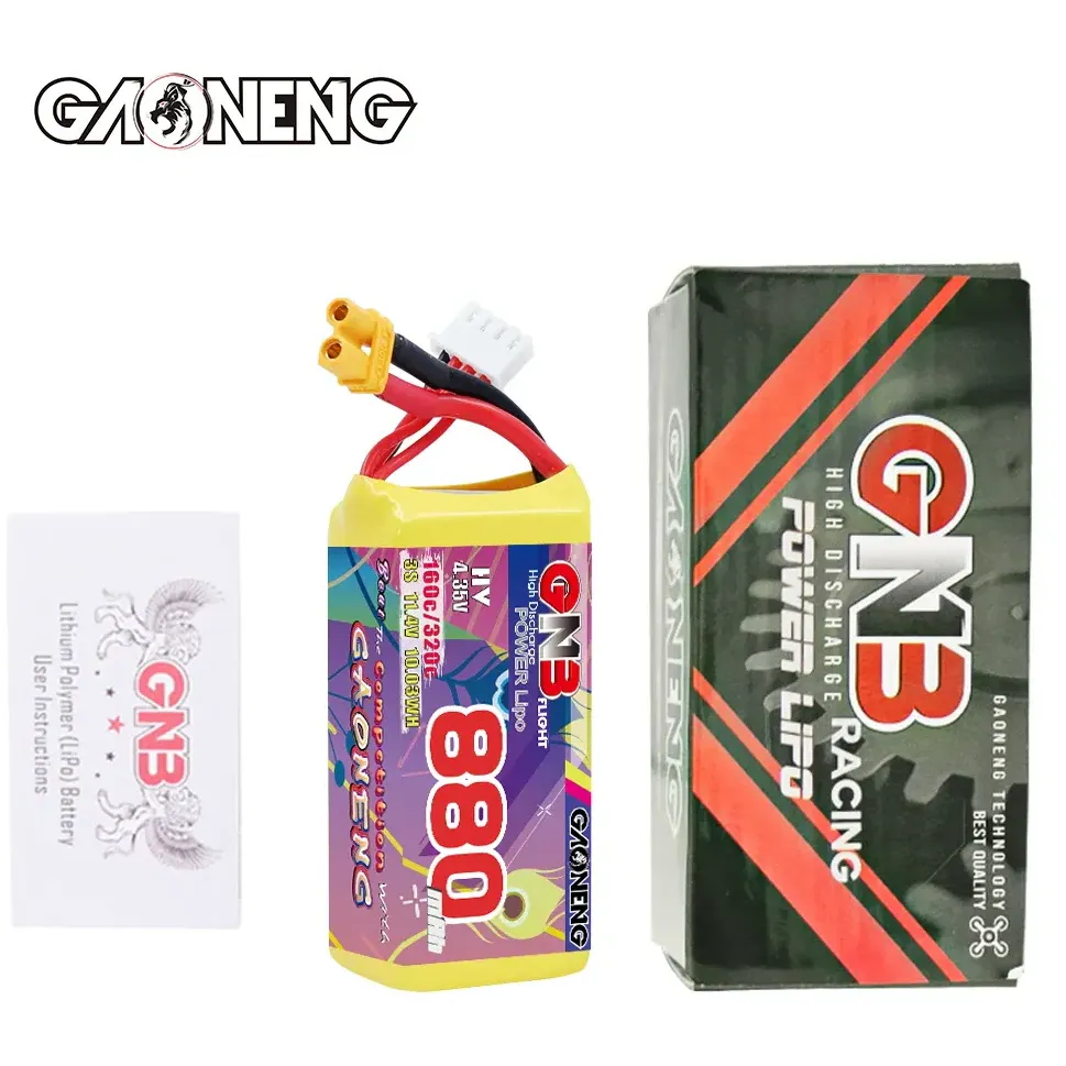 GNB 3S 11.4V 880mAh 160C LiPo Battery (XT30)