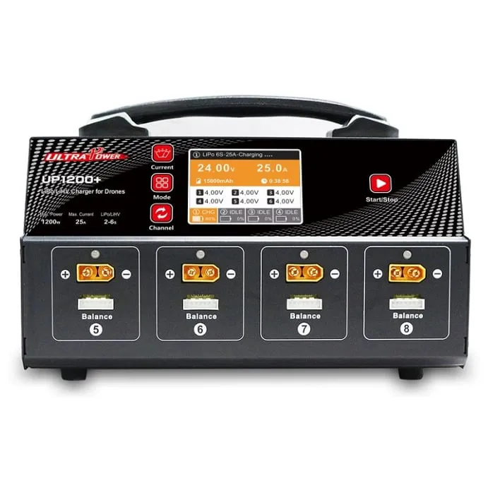 Ultra Power UP1200+ 1200W 25A 8-Channel 2-6S LiPo/LiHV Charger