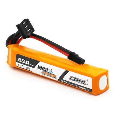 CNHL MiniStar HV 350mAh 2S 7.6V 70C LiPo Battery (3 Pack)